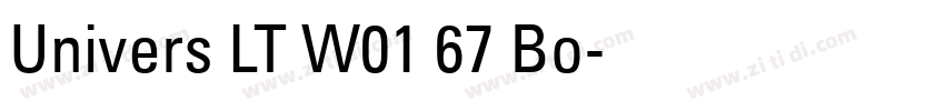 Univers LT W01 67 Bo字体转换